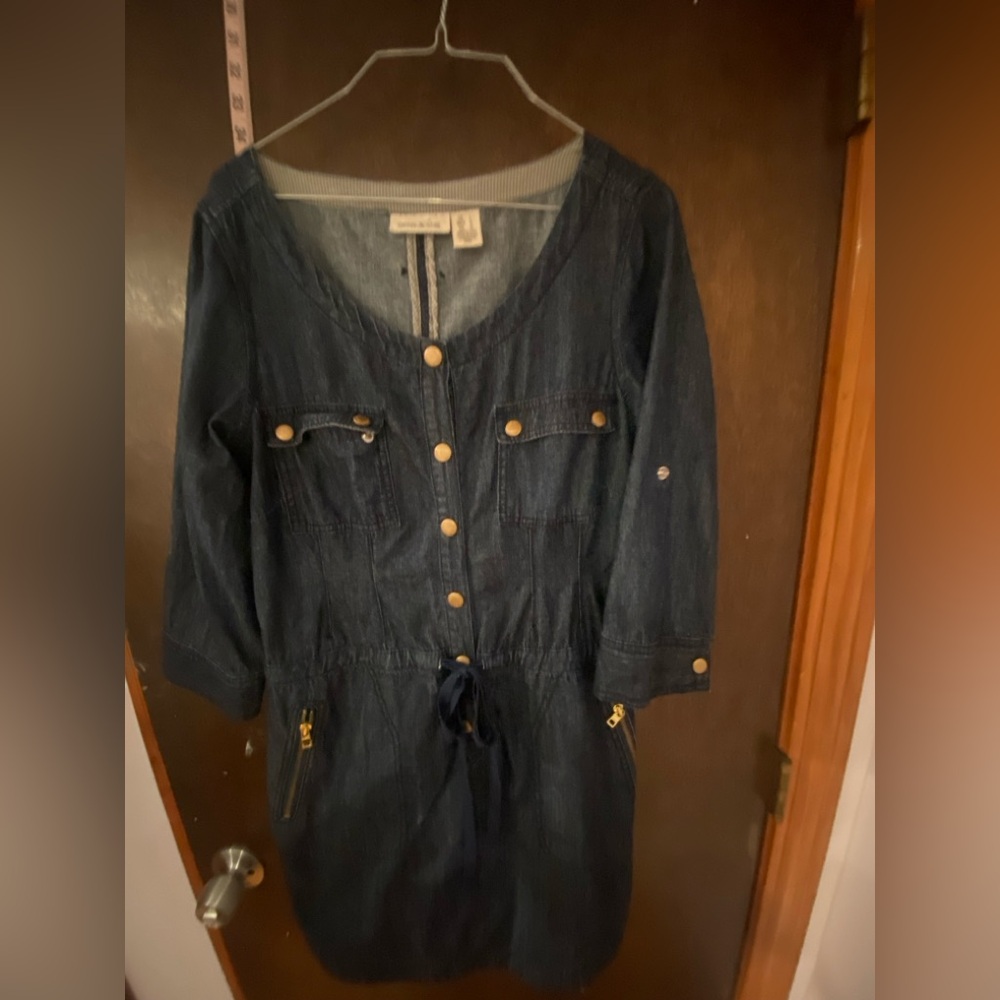 DKNY Jeans Dark Blue Denim Shirt